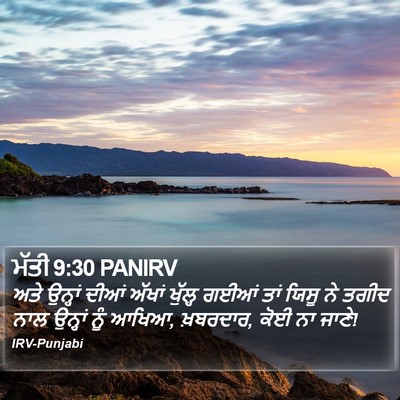 ਮੱਤੀ 9:30 PANIRV Bible Verse Image