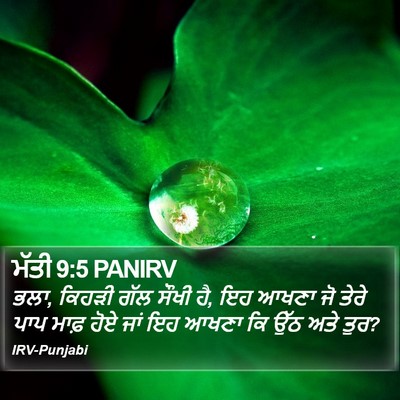 ਮੱਤੀ 9:5 PANIRV Bible Verse Image