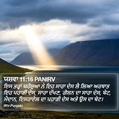 ਯਸ਼ਵਾ 11:16 PANIRV Bible Verse Image