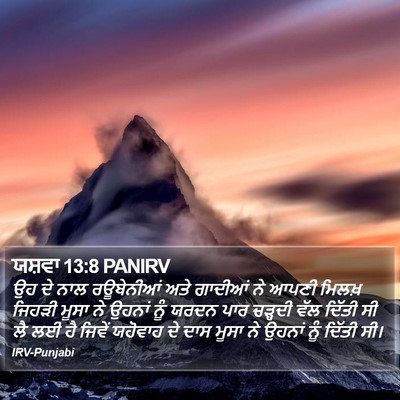 ਯਸ਼ਵਾ 13:8 PANIRV Bible Verse Image