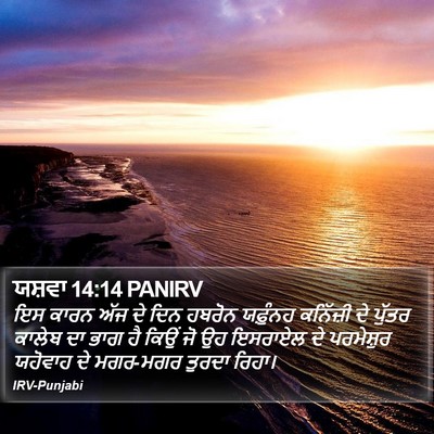 ਯਸ਼ਵਾ 14:14 PANIRV Bible Verse Image