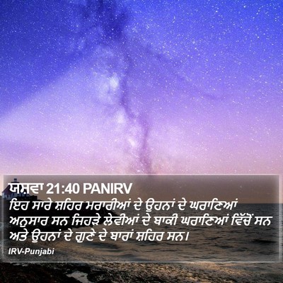 ਯਸ਼ਵਾ 21:40 PANIRV Bible Verse Image