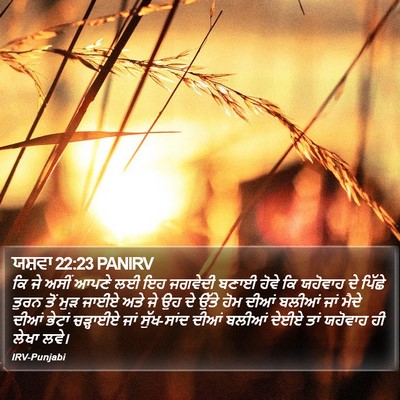 ਯਸ਼ਵਾ 22:23 PANIRV Bible Verse Image
