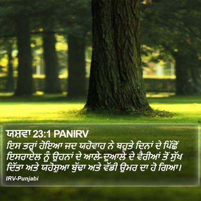 ਯਸ਼ਵਾ 23:1 PANIRV Bible Verse Image