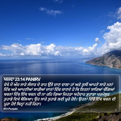ਯਸ਼ਵਾ 23:14 PANIRV Bible Verse Image