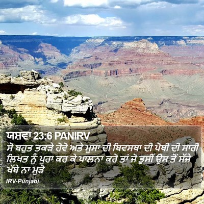 ਯਸ਼ਵਾ 23:6 PANIRV Bible Verse Image