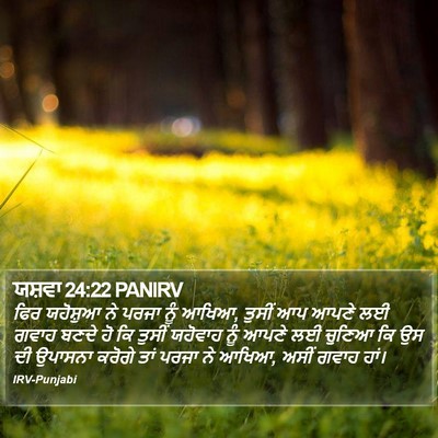 ਯਸ਼ਵਾ 24:22 PANIRV Bible Verse Image