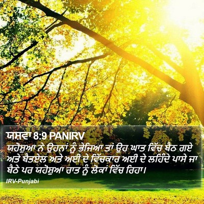 ਯਸ਼ਵਾ 8:9 PANIRV Bible Verse Image