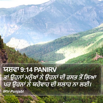 ਯਸ਼ਵਾ 9:14 PANIRV Bible Verse Image