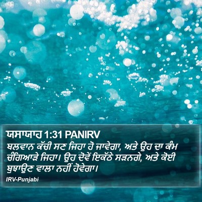 ਯਸਾਯਾਹ 1:31 PANIRV Bible Verse Image