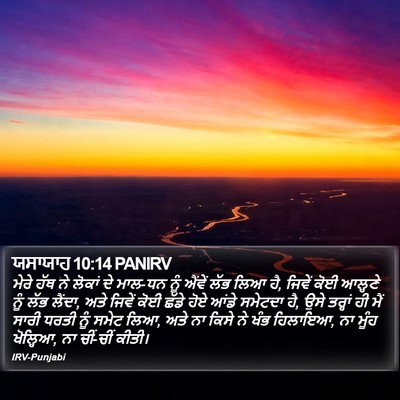 ਯਸਾਯਾਹ 10:14 PANIRV Bible Verse Image
