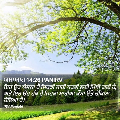 ਯਸਾਯਾਹ 14:26 PANIRV Bible Verse Image