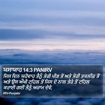ਯਸਾਯਾਹ 14:3 PANIRV Bible Verse Image