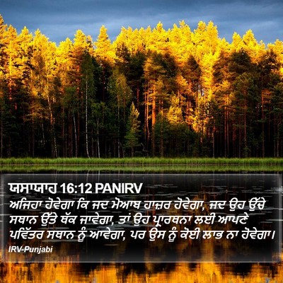 ਯਸਾਯਾਹ 16:12 PANIRV Bible Verse Image