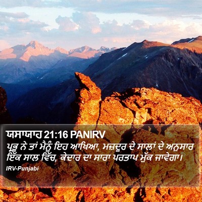 ਯਸਾਯਾਹ 21:16 PANIRV Bible Verse Image