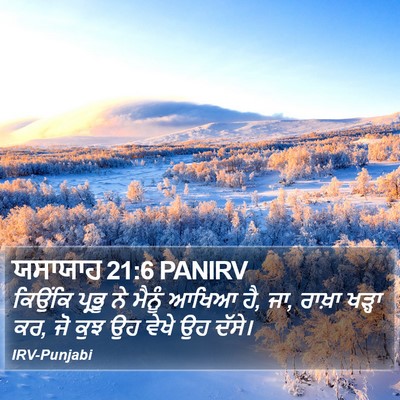 ਯਸਾਯਾਹ 21:6 PANIRV Bible Verse Image