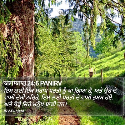 ਯਸਾਯਾਹ 24:6 PANIRV Bible Verse Image