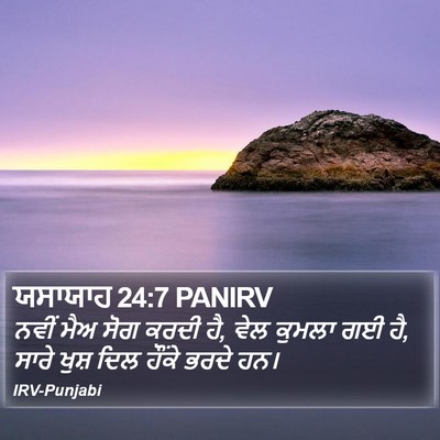 ਯਸਾਯਾਹ 24:7 PANIRV Bible Verse Image