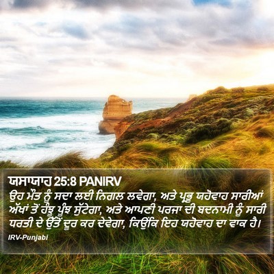 ਯਸਾਯਾਹ 25:8 PANIRV Bible Verse Image