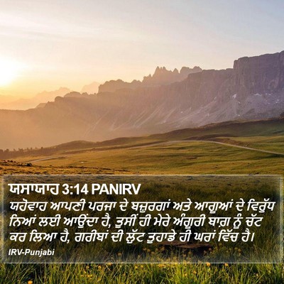 ਯਸਾਯਾਹ 3:14 PANIRV Bible Verse Image