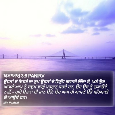 ਯਸਾਯਾਹ 3:9 PANIRV Bible Verse Image