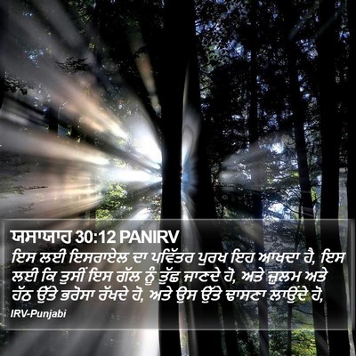 ਯਸਾਯਾਹ 30:12 PANIRV Bible Verse Image