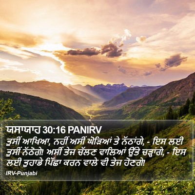 ਯਸਾਯਾਹ 30:16 PANIRV Bible Verse Image