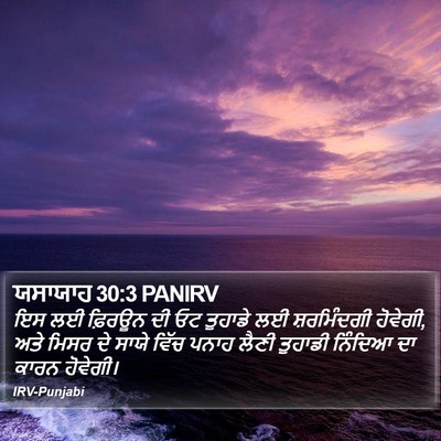 ਯਸਾਯਾਹ 30:3 PANIRV Bible Verse Image