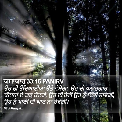 ਯਸਾਯਾਹ 33:16 PANIRV Bible Verse Image