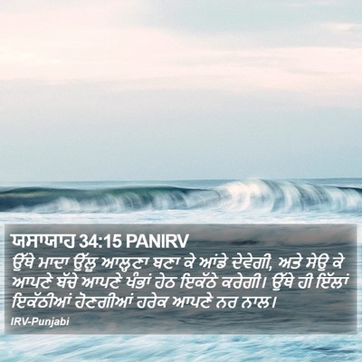 ਯਸਾਯਾਹ 34:15 PANIRV Bible Verse Image