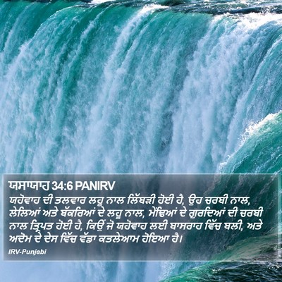 ਯਸਾਯਾਹ 34:6 PANIRV Bible Verse Image