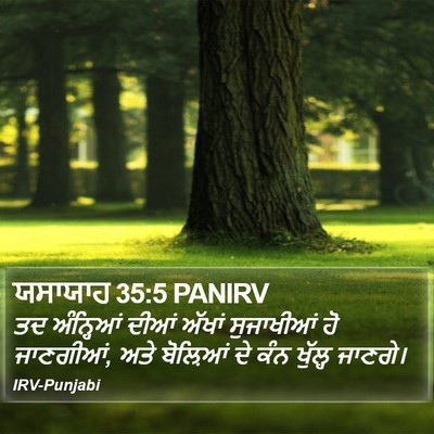 ਯਸਾਯਾਹ 35:5 PANIRV Bible Verse Image