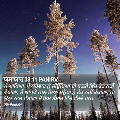 ਯਸਾਯਾਹ 38:11 PANIRV Bible Verse Image
