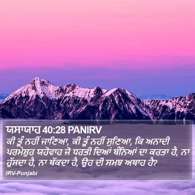 ਯਸਾਯਾਹ 40:28 PANIRV Bible Verse Image