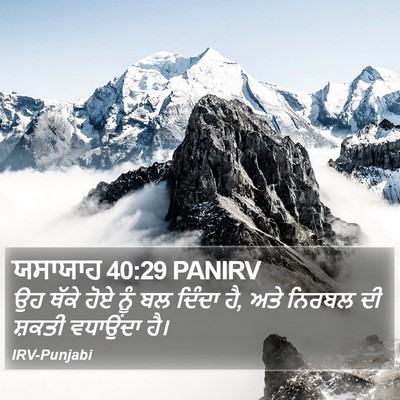 ਯਸਾਯਾਹ 40:29 PANIRV Bible Verse Image