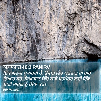 ਯਸਾਯਾਹ 40:3 PANIRV Bible Verse Image