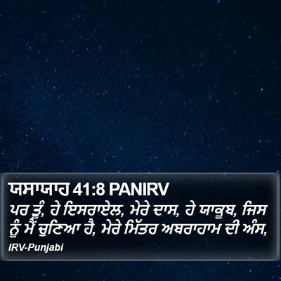 ਯਸਾਯਾਹ 41:8 PANIRV Bible Verse Image