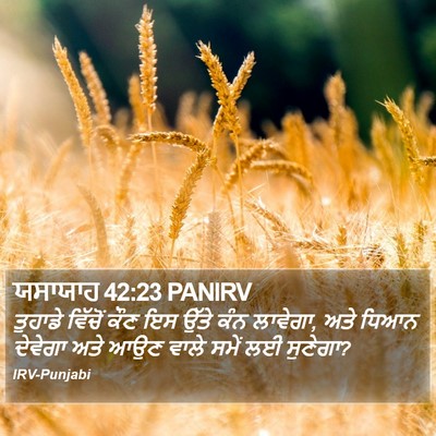 ਯਸਾਯਾਹ 42:23 PANIRV Bible Verse Image