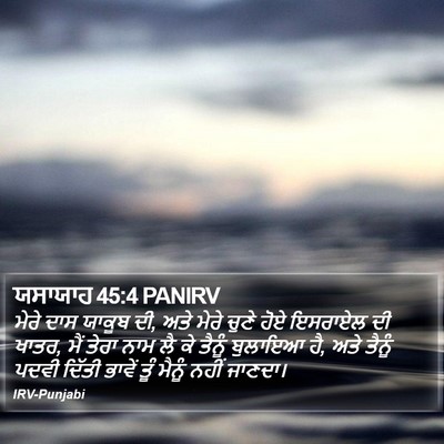 ਯਸਾਯਾਹ 45:4 PANIRV Bible Verse Image