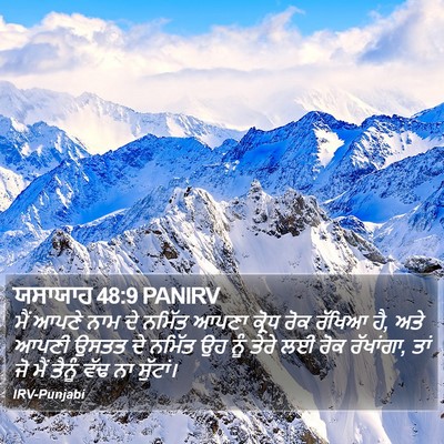 ਯਸਾਯਾਹ 48:9 PANIRV Bible Verse Image