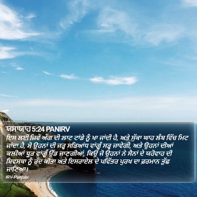 ਯਸਾਯਾਹ 5:24 PANIRV Bible Verse Image
