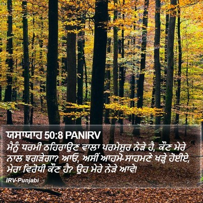 ਯਸਾਯਾਹ 50:8 PANIRV Bible Verse Image