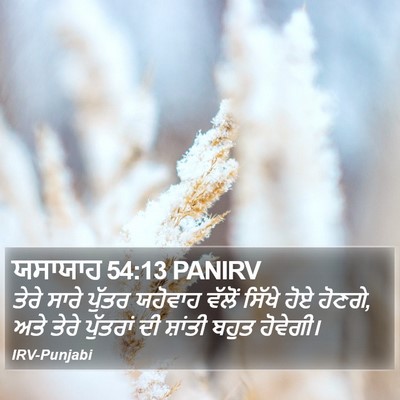 ਯਸਾਯਾਹ 54:13 PANIRV Bible Verse Image
