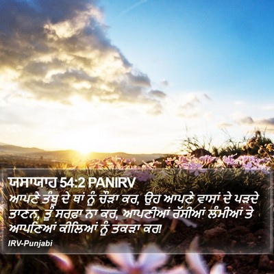 ਯਸਾਯਾਹ 54:2 PANIRV Bible Verse Image