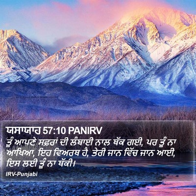 ਯਸਾਯਾਹ 57:10 PANIRV Bible Verse Image