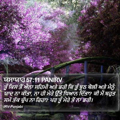 ਯਸਾਯਾਹ 57:11 PANIRV Bible Verse Image