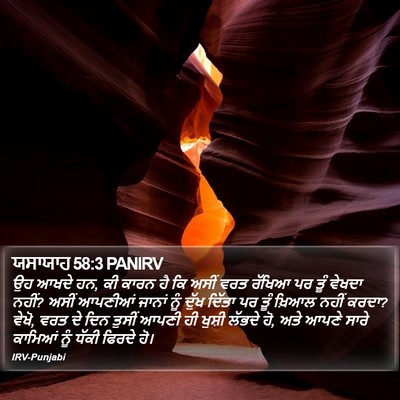 ਯਸਾਯਾਹ 58:3 PANIRV Bible Verse Image