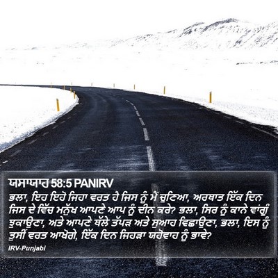 ਯਸਾਯਾਹ 58:5 PANIRV Bible Verse Image