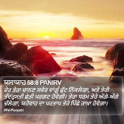 ਯਸਾਯਾਹ 58:8 PANIRV Bible Verse Image