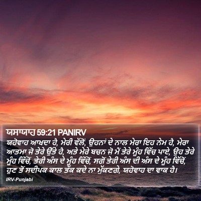 ਯਸਾਯਾਹ 59:21 PANIRV Bible Verse Image